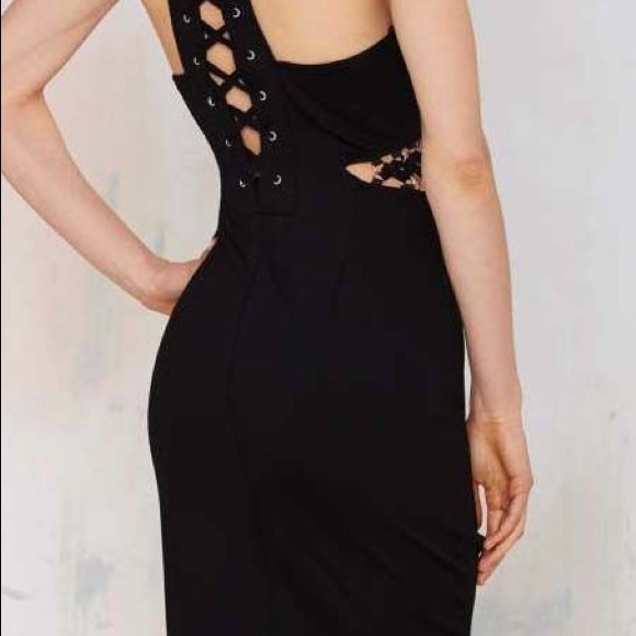 NWOT nasty gal dress skirt xs black mini bandage - Picture 4 of 6